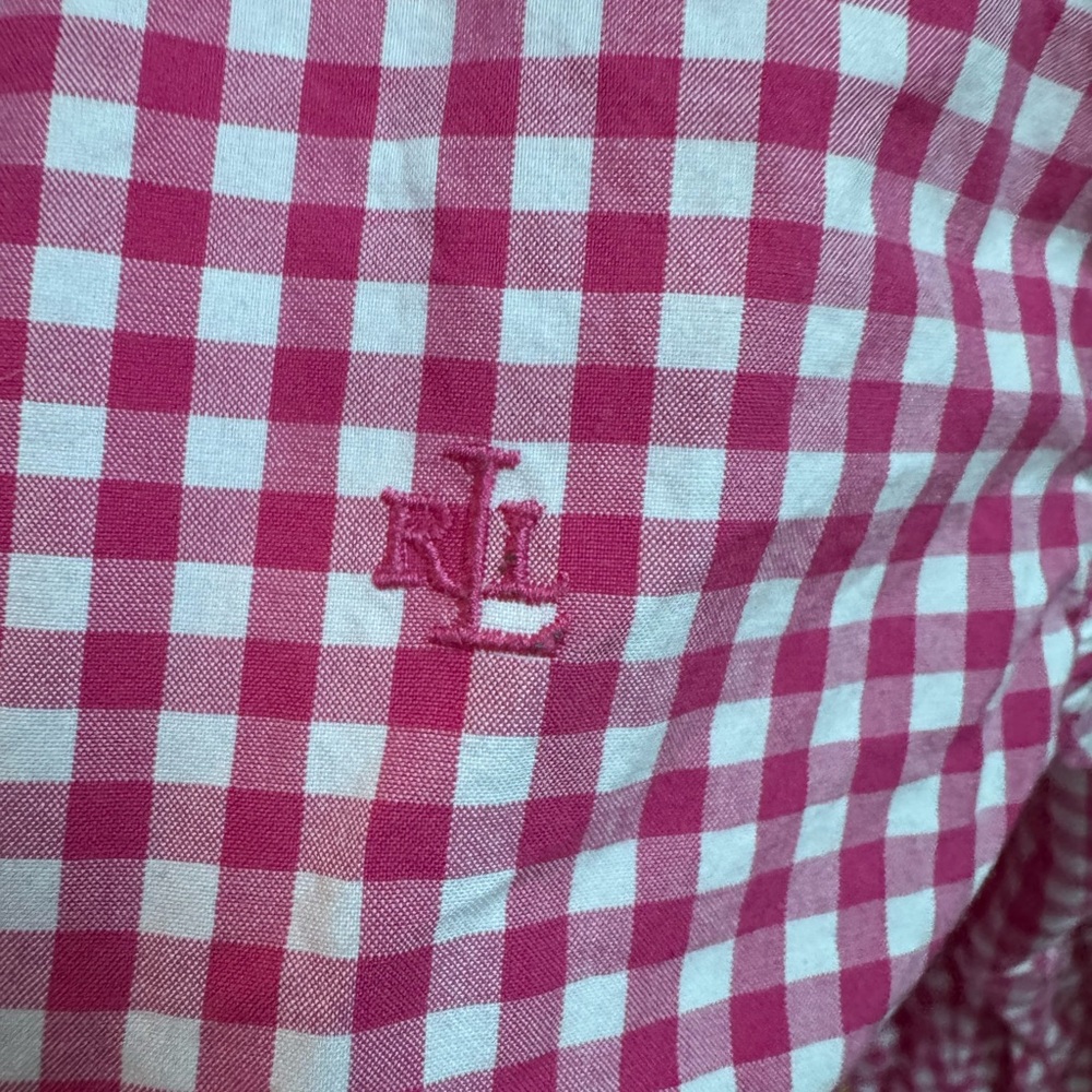 Ralph Lauren Raspberry Check Buttondown, M - image 3